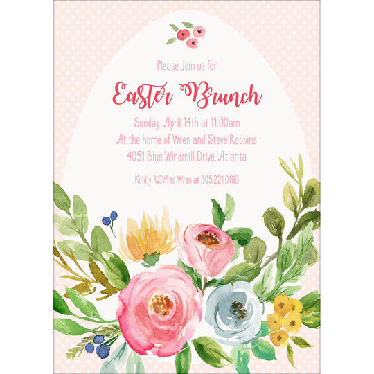 Spring Rose Spray Invitations